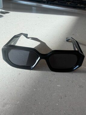 All Saints Black Octagonal Women's Sunglasses - Joanie